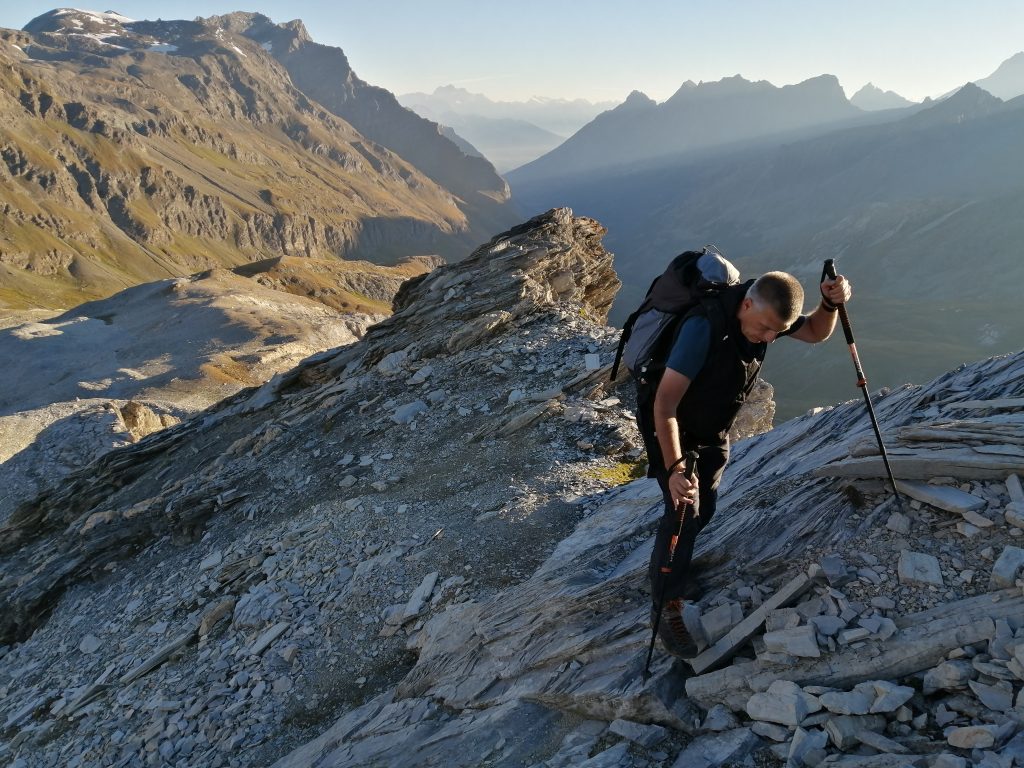 salita alla granta parei lungo la cresta nord est